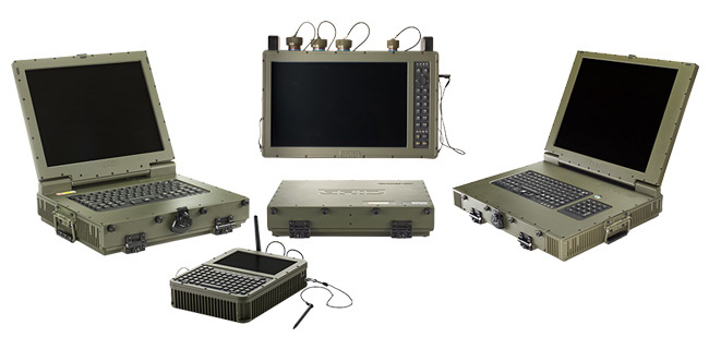 An example of some of the fully rugged computers GRiD manufactures